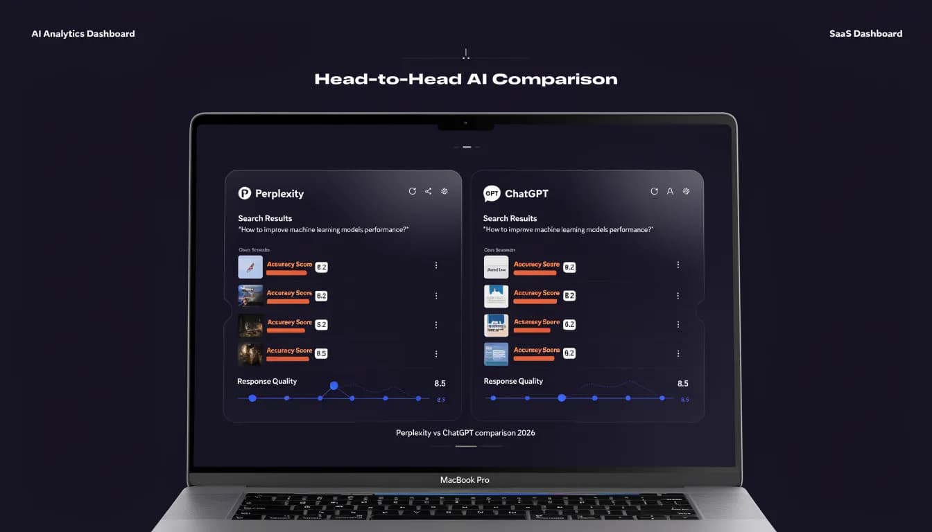 Perplexity vs ChatGPT — AI search vs generative assistant comparison 2026